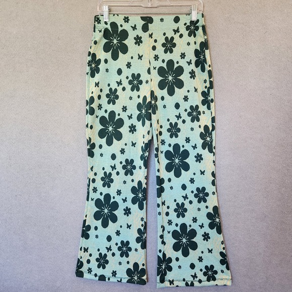 Urban Outfitters Bryn Pants Womens L Flower Power High Waist Soft Flare Leg - Picture 1 of 10